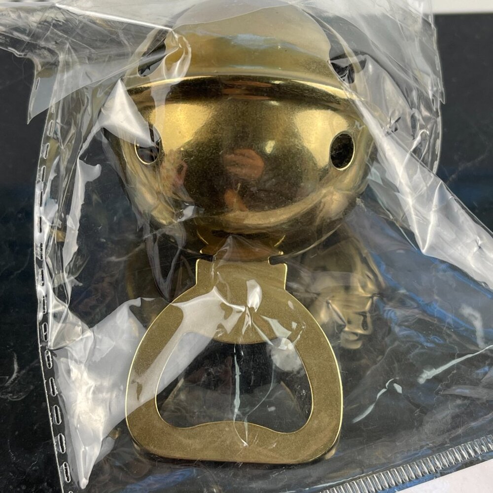 Gold Jingle Bell Bottle Opener Holiday Bar Tool New - Picture 2 of 5